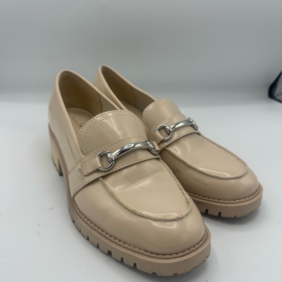 Marc Fisher Beige Loafers with Silver Accent - Picture 1 of 6